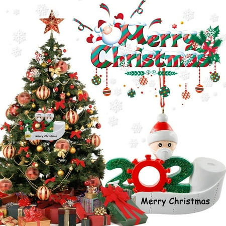 2020 Quarantine Survivor Family Customized Christmas Decorating Kit DIY Creative Gift for Family N A 2020 Personalized Name Christmas Ornament kit Family of 1